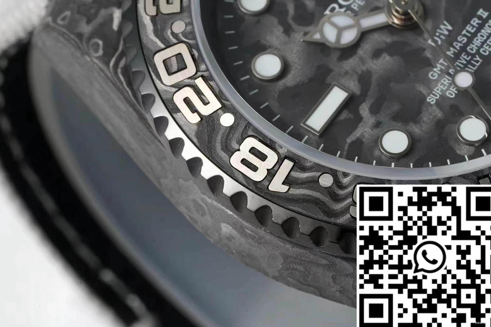 Carbon II Dial GMT-MASTER Rolex Fiber Fabric Diw Strap 1224